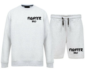 Ensemble T-shirt et short d'été en coton à manches courtes pour homme Streetwear surdimensionné Ensemble deux pièces respirant grande taille - Product Image 4