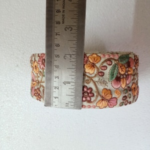 Cintas y cordones bordados a máquina hechos a medida en tela de base blanca en diseños florales para vestidos de novia en 2 pulgadas de ancho - Product Image 4