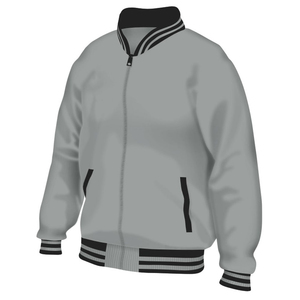 Veste de baseball d'hiver unie en gros pour garçons, prix de gros, vêtements décontractés, veste varsity unie pour hommes - Product Image 4