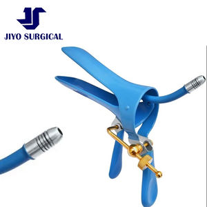 Espéculo Vaginal de Tornillo Lateral con Tubo de Evacuación de Humo, Instrumentos Quirúrgicos Aislados, Azul, Aprobado por La CE - Product Image 1