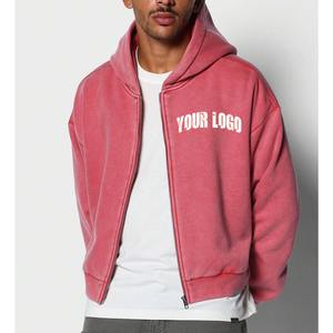 เสื้อฮู้ดผู้ชายสไตล์สตรีทแวร์ใส่สบายมีซิปรูดรูดซิปออกแบบโลโก้ได้ตามต้องการ - Product Image 4