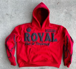 เสื้อฮู้ดผ้าฝ้ายสวมหัวโอเวอร์ไซส์สำหรับผู้ชายเสื้อฮู้ดน้ำหนักโอเวอร์ไซส์สำหรับผู้ชายกำหนดโลโก้ได้3D พิมพ์ลายพัฟได้ตามต้องการ - Product Image 5