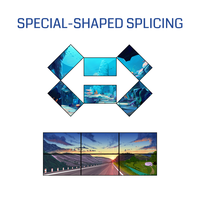 Procesador de Video Wall HDMI 1 Entrada 6 Salidas, Rotación Libre del Ángulo de Pantalla, Disposición de Pantalla Irregular, Reproducción Simultánea de Video e Imagen