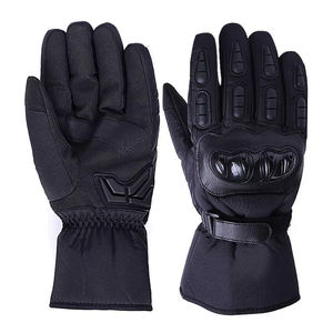 Guantes de carreras de cuero negro 2025 transpirables e impermeables con logotipo personalizado para motocicletas al aire libre y Deportes de motocicleta - Product Image 6