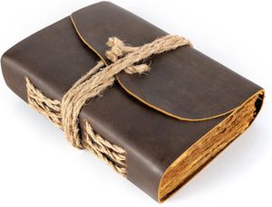 Traditional Genuine <b>Leather</b>-Bound A4 A5 Journal Handmade Antique Style Deckle Edge Vintage Paper Book of Shadows Diary Best Gift - Product Image 3