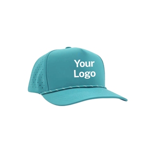 Gorra de Golf Transpirable Ultraligera del Fabricante, Perforada con Láser, de 5 Paneles, con Cinta de Costura Interior Personalizada con Logotipo, Gorra de Dos Tonos con Cordón - Product Image 2