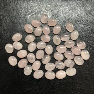 IGI Certificado 10x14mm Grado AAA Cuarzo Rosa natural Piedra de cristal semipreciosa Rosa suelta de alta calidad Piedra preciosa ovalada Calibrada - Product Image 5