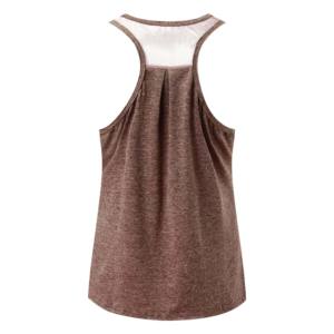 Camiseta sin mangas de jersey para mujer, talla grande, de algodón/fibra de bambú, para yoga, gimnasio, correr, verano, de secado rápido, transpirable, al por mayor - Product Image 4