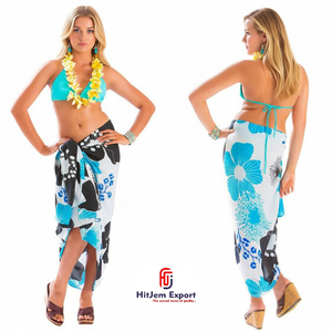 Pareo Hawaiano, Suave, de Rayón, con Estampado Floral, para la Playa, Cubierta Tropical - Product Image 4