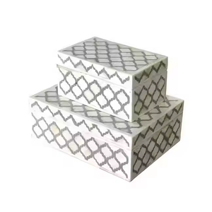 Boîte de rangement pour bijoux en incrustation d'os haut de gamme, boîte à bagues personnalisée, nouveau design, meilleure qualité, vente en gros, dernière boîte en incrustation d'os 2025 - Product Image 3