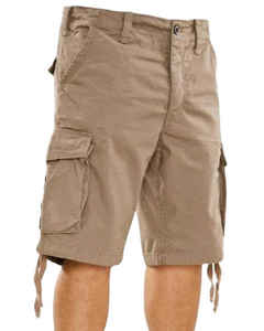 OEM Short de jogging décontracté pour hommes, short de sport personnalisé pour hommes, pantalon de sport Hip Hop, pantalon court Streetwear Cargo Kaki - Product Image 4