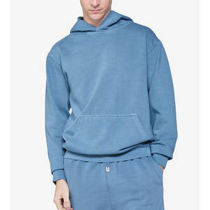 Sweat à capuche bleu pour femme Sweat à capuche surdimensionné Baby Blue Plant Hoodies - Product Image 6