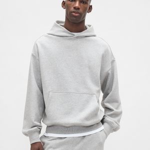 Sweat à capuche urbain pour homme, coupe moderne, pull en polaire épais, chaud, décontracté, streetwear, confort quotidien, haut - Product Image 3