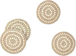 Best Theme Design Glass <b>Beads</b> Table <b>Coaster</b> Best for Parties and Other Functions Tableware Decorative Beast Design <b>Coaster</b> - Product Image 2