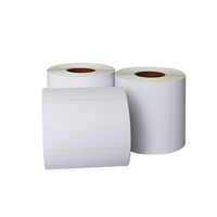 Stiker Printer kertas Label termal tahan air, stiker Printer kertas perekat termal 4 "x 6", stiker Printer kode batang termal langsung 100x150mm
