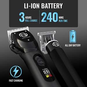 Kit de tondeuses à cheveux sans fil professionnelles pour hommes, kit de coupe de cheveux dégradé avec tondeuse électrique à piles - Product Image 4