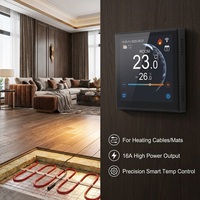 Termostato Inteligente con Pantalla Táctil WiFi SS600H para Uso en Hoteles, Calefacción por Suelo Radiante Flexible, Control por Aplicación Tuya, Eficiencia Energética Eléctrica