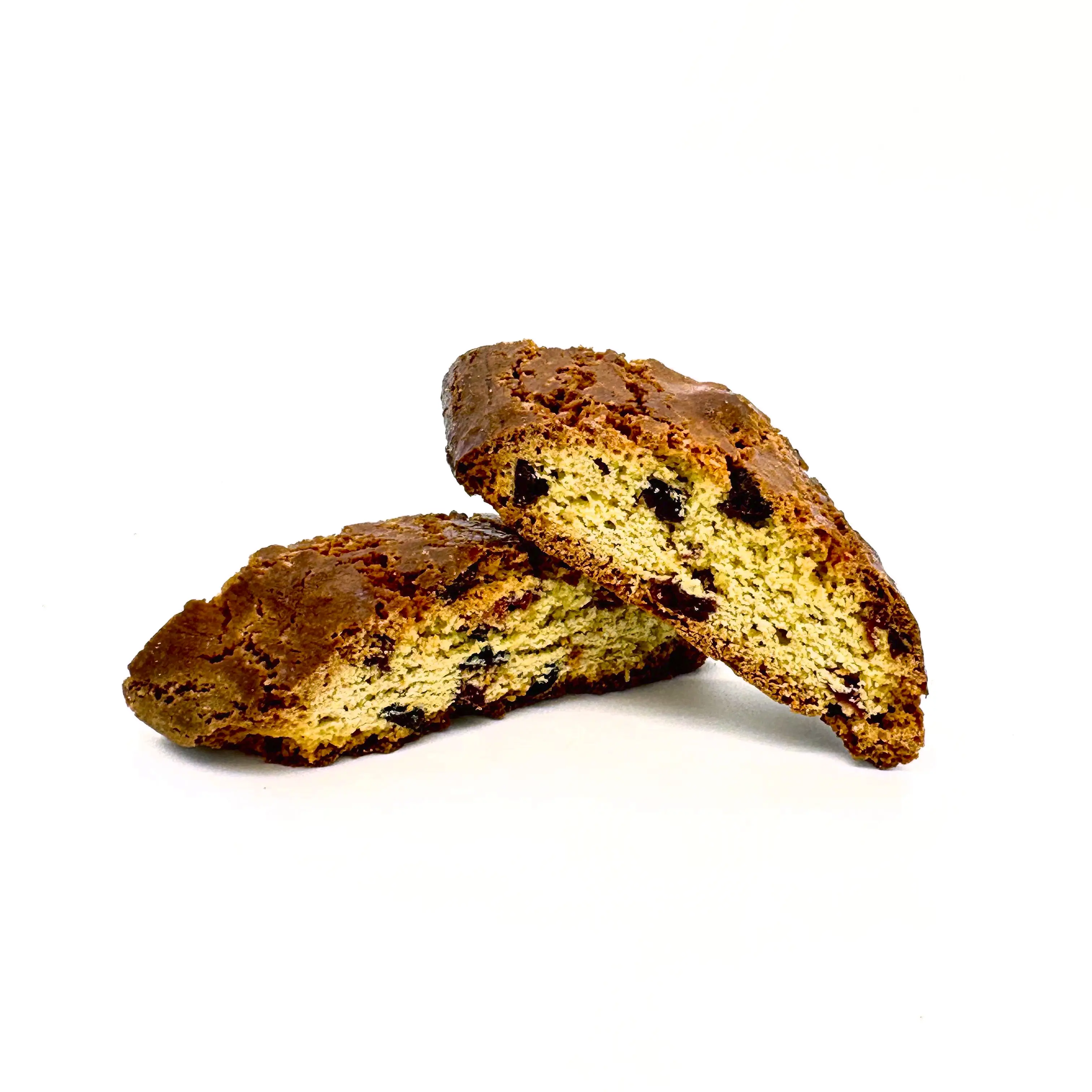 Biscoitos italianos feitos à mão de alta qualidade - textura dura doce - Cantucci com chocolate e morangos saco 200g