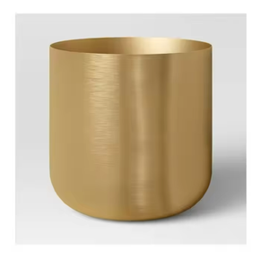 Lot de 2 jardinières d'extérieur en laiton au meilleur prix avec finition martelée Pots de fleurs décoratifs de jardin pour la maison et les fêtes - Product Image 2