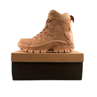 Vente Flash TJ-OUTDOORS Bottes de Combat Tactiques Durables Semelle Intermédiaire en EVA Matière Terylene Longues Imperméables Noires pour Chasse Opérations