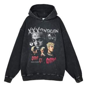 Sudaderas con capucha de lavado ácido de algodón 100% de alta calidad para hombres Impresión de logotipo personalizado Ropa de calle de gran tamaño para invierno Directo del fabricante - Product Image 5