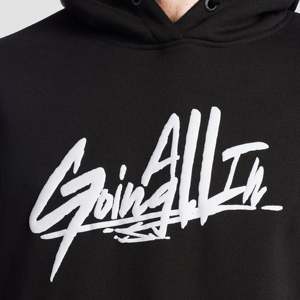 Sudadera con Capucha GA 100% Algodón French Terry (Negra) XS-6XL con Diseño de Grafiti Bordado y Estampado, Chaqueta de Otoño - Product Image 5