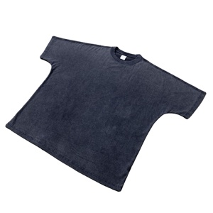 <b>Men's</b> High Quality Oversize <b>Cropped</b> <b>Top</b> T-Shirt Heavyweight Knitted Streetwear Drop Shoulder Regular Fit Pattern 100% Cotton - Product Image 1