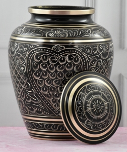 Recuerdo de cenizas de urnas de color negro, urnas para cenizas humanas, urnas de recuerdo para cenizas humanas - Product Image 3