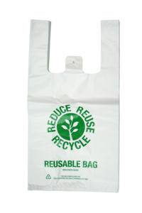 Bolsas de compras de plástico duraderas a precio barato con logotipo de tamaño personalizado - Product Image 2