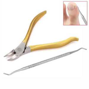 Ensemble de coupe-ongles en acier inoxydable en gros de haute qualité demi-or enduit comprend un poussoir d'ongles incarnés pratique beauté des doigts - Product Image 5