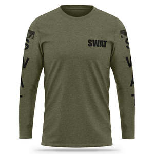 Real Essentials SWAT T-shirts pour hommes en mélange de coton à manches longues T-shirt de base décontracté Performance athlétique évacuation de l'humidité - Product Image 5