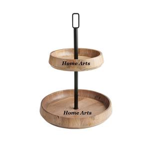 Juego de 2 soportes para pasteles de diferentes tamaños, soporte para dátiles de chocolates de forma redonda de acero inoxidable del fabricante en la India - Product Image 3