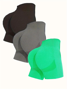 กางเกงฟิตเนสเอวสูงสำหรับสตรีกางเกงขาสั้นโยคะเอวสูงควบคุมหน้าท้อง - Product Image 3