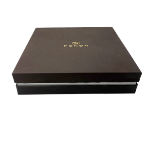 Caja de regalo de joyería de cartón cuadrado original de 188x188x41mm con inserto de terciopelo y espuma para cadenas y pulseras - Product Image 3