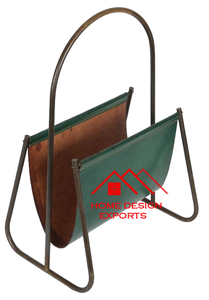 ที่ใส่แมกกาซีนหนังสีน้ำตาลพร้อมโครงเหล็ก ที่จัดระเบียบโต๊ะทำงาน ของตกแต่งโต๊ะทำงานขายดี - Product Image 6