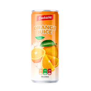 Jugo de naranja Datafa en lata de 250 ml con y sin pulpa, jugo de fruta fresco y puro - Product Image 2