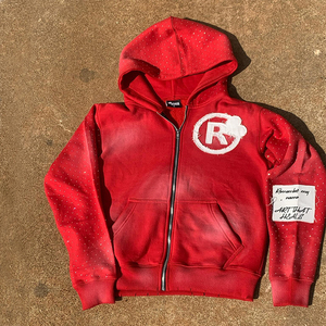 Manufacturer Custom Men Streetwear Heavyweight Tracksuit Distressed Embroidery Vintage Acid Washed Sweatpants Hoodie Set Rhinestone Sweatsuit - Product Image 4