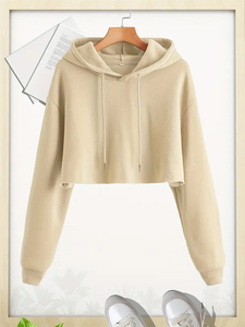 Sudaderas Cortas de Invierno para Mujer con Logotipo Frontal, 100% Algodón, Servicios OEM/ODM para Minoristas Internacionales de Ropa Juvenil de Pakistán - Product Image 6