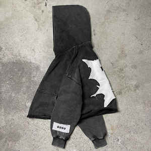 Custom Design Men's Embroidery Patch Patchwork <b>Zip</b> up <b>Hoodies</b> Acid Washed Vintage <b>Pockets</b> French Terry Sun Faded Men <b>Hoodies</b> - Product Image 2