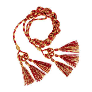 Wholesale Bishop Cross Cord with 3 Loops and <b>Tassels</b> Nylon Liturgical Cord Cincture Pectoral for Shoes and <b>Bags</b> - Product Image 5