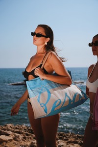 Bolso de playa de lona de gran capacidad para mujer - Product Image 2