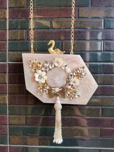 Unique Fashion Ladies <b>Cross</b> <b>Body</b> Party Beads Bag Wedding Women Resin <b>Purses</b> Evening Clutch Bag From India at low price - Product Image 2