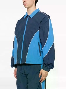 Veste coupe-vent imperméable élégante pour homme, noire bicolore, avec décoration en fourrure, tendance, grande taille, veste d'hiver légère - Product Image 3