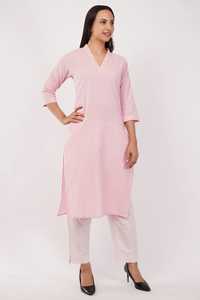 Izzu International Indian Cotton Stretchable Embossed Casual Regular Fit <b>Kurtis</b> <b>Women</b> Summer Dresses Indian Style Diwali Parties - Product Image 6