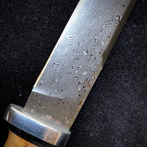 Cuchillo de filetear hecho a mano con hoja de acero de Damasco y mango de madera, cuchillo para exteriores - Product Image 5