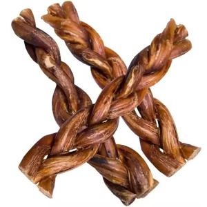Long Lasting Customizable Hot Selling Natural <b>Dog</b> Dental Snacks Simulation Beef Pizzle Braided Bully <b>Sticks</b> Natural Crafts - Product Image 5
