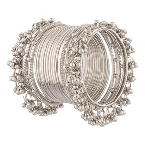 Chất lượng cao đồ trang sức oxy hóa Boho <span class=keywords><strong>Bangle</strong></span> <span class=keywords><strong>Set</strong></span> Antique Charm Đồng bằng kim loại Vòng đeo tay <span class=keywords><strong>Bangle</strong></span> <span class=keywords><strong>Set</strong></span> cho phụ nữ Ấn độ Oxy hóa đồ trang sức - Product Image 5