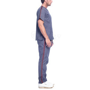 ชุดสครับผ้าฝ้าย 100% ระบายอากาศได้ดี มีกระเป๋า ราคาถูก สำหรับผู้ชาย ขายส่ง พร้อมโลโก้สั่งทำ - Product Image 5