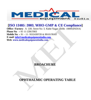 Équipement médical Inde Table d'opération oculaire électrique pliable portable pour usage hospitalier Équipement médical de classe I Garantie 1 an