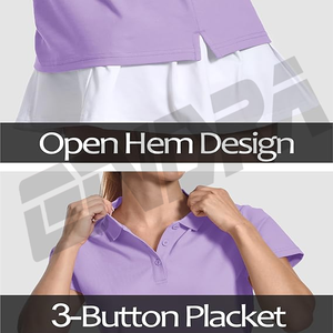 เสื้อโปโลสำหรับผู้หญิงมาใหม่พร้อมผ้านุ่มที่ระบายอากาศได้ดีแห้งเร็วได้รับการออกแบบมาเพื่อความสบายมีสไตล์ใส่ได้ทั้งวันเหมาะสำหรับใส่ทำงาน - Product Image 4